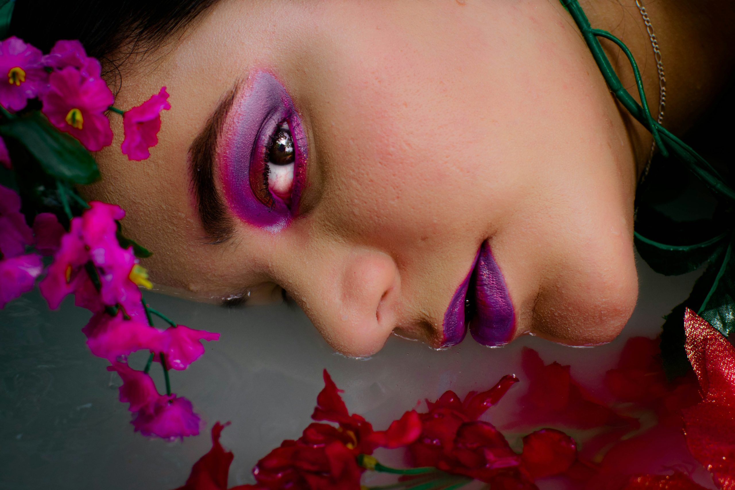Eco-conscious beauty influencer applying natural makeup