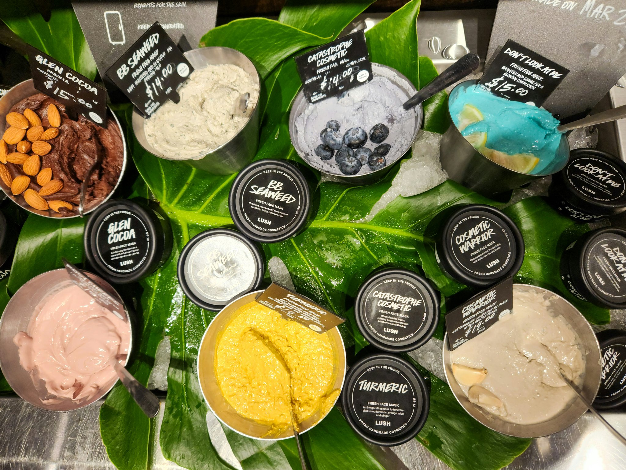 Close-up photo showing labels of organic bronzer highlighting natural ingredients
